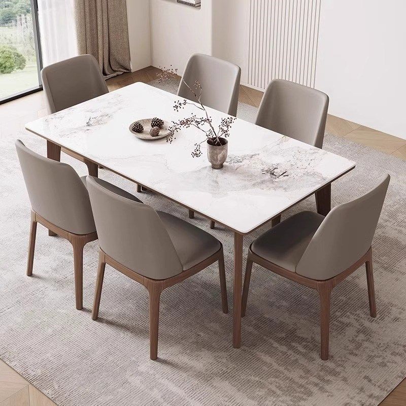 白蜡板餐桌家用小户型餐厅胡桃色年新款实木吃饭桌椅,住宅家具,岩板餐桌,淘宝优惠券,粉丝福利购,淘宝优惠卷