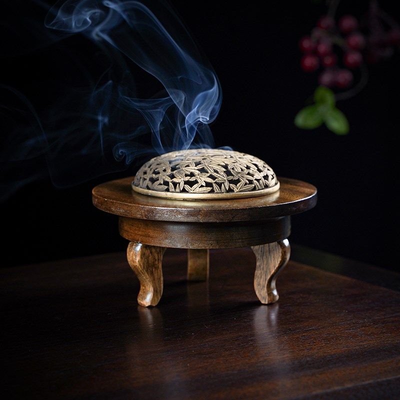 仿古式胡桃木高档檀家用室内烧香盘香小型摆件香薰炉,家居饰品,香薰炉,淘宝优惠券,粉丝福利购,淘宝优惠卷
