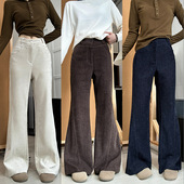 舒适透气日常百搭工厂直销 女遮胯显瘦休闲裤 2026春季 垂感微喇裤