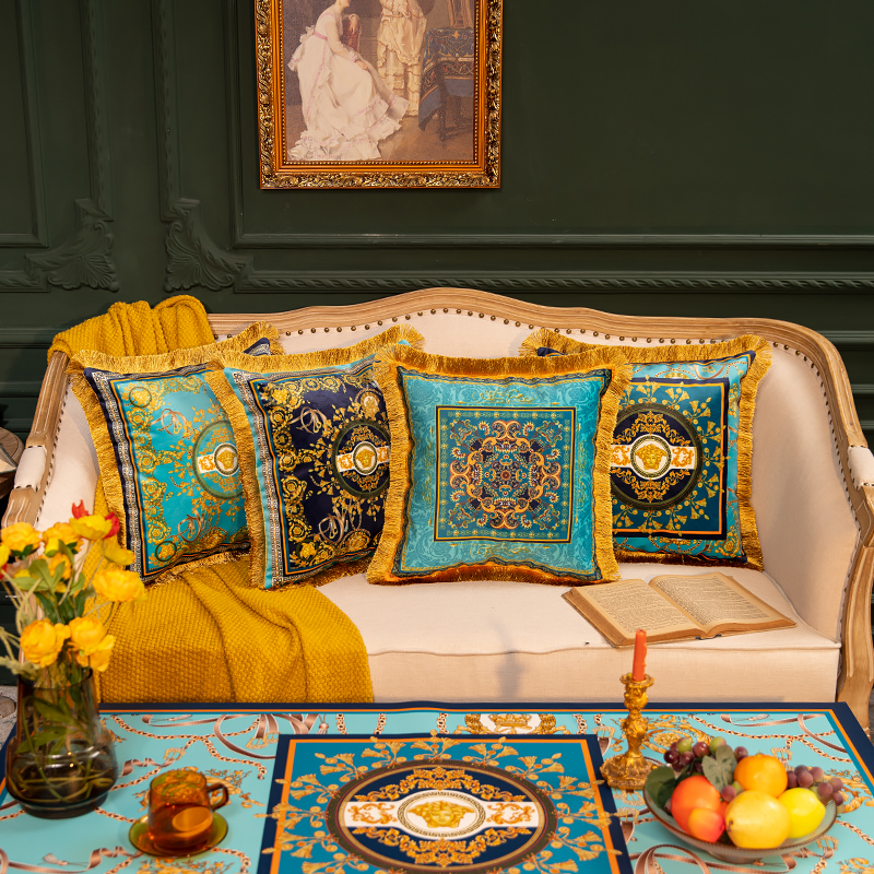 奢华欧式流苏抱枕客厅沙发靠垫双面绒短毛绒抱床头靠枕垫