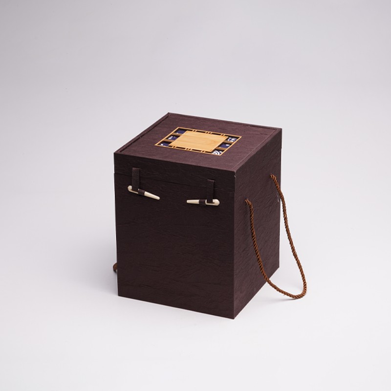 提梁紫砂壶装盒茶叶罐泥塑笔筒礼品盒陶瓷紫陶装盒定做刻字