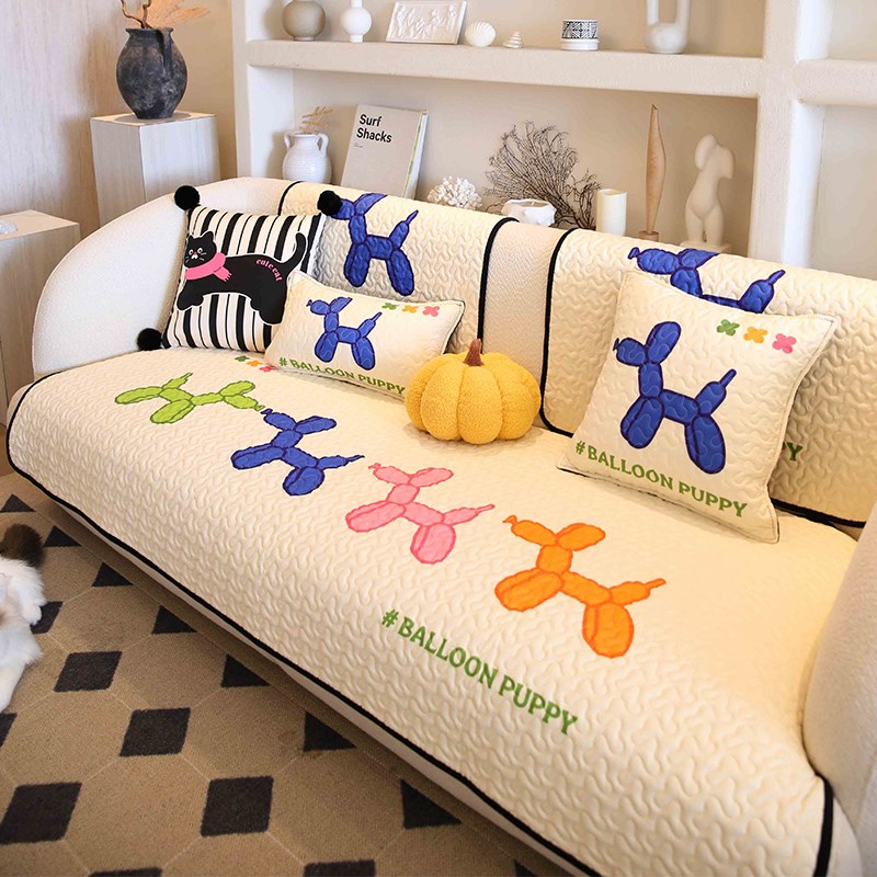 敏顺气球沙发垫四季通用新款流行沙发坐垫布套罩巾