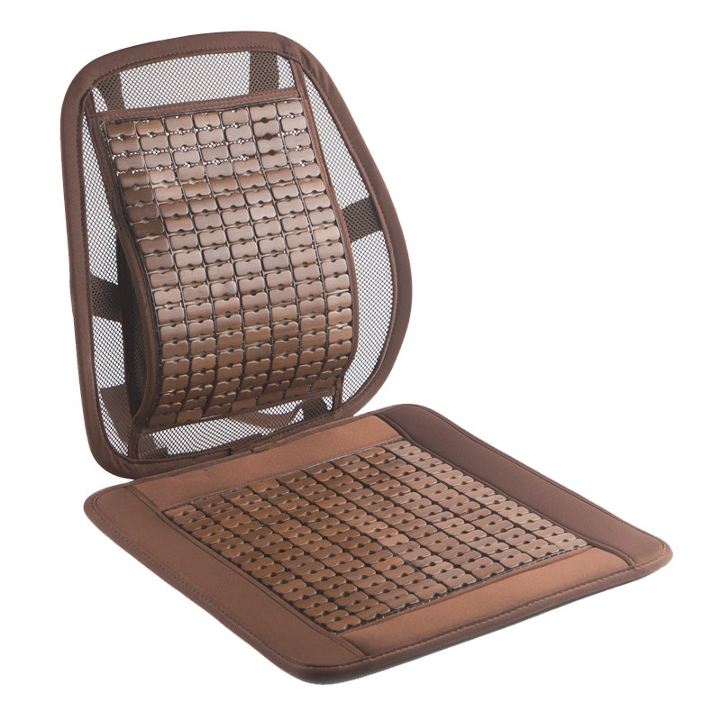 酷陆玛夏季竹片凉席腰枕靠枕靠背垫汽车护腰靠垫坐垫一体