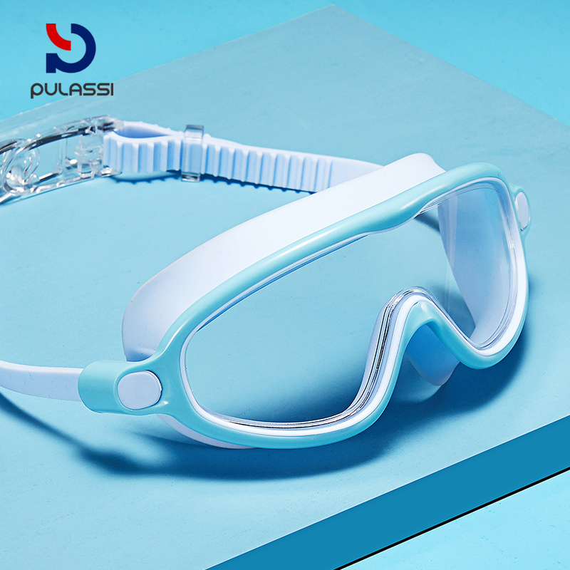 普拉施儿童泳镜防水防雾高清游泳装备男女童通用大框游泳眼镜