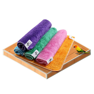 竹纤维洗碗巾 南竹韩式彩色清洁巾 不易沾油抹布百洁布 6条装