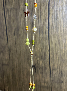 毛衣链大气高级轻奢精致百搭长款吊坠小众不掉色陶瓷项链秋冬高档