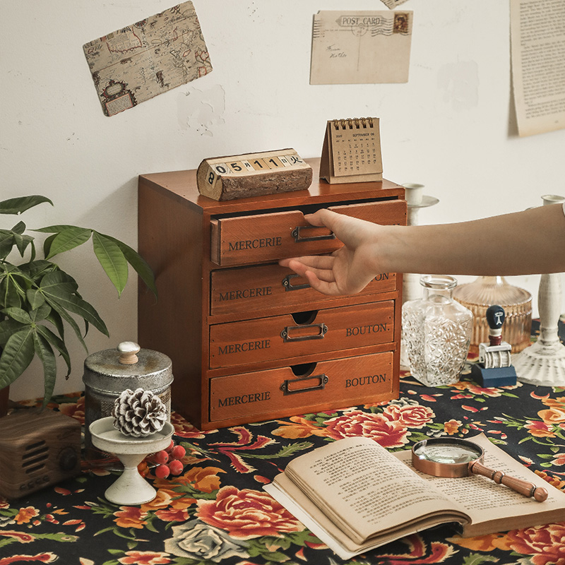 抽屉式收纳盒办公桌木质电脑增高架z柜子桌面