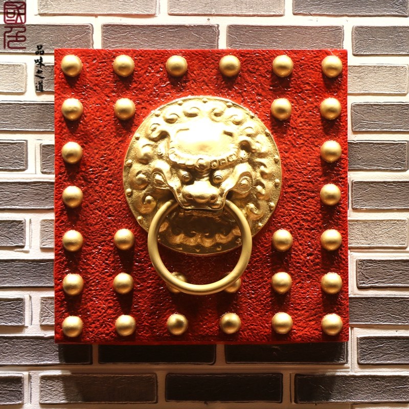 中式传统浮雕画中国玄关挂件春秋壁饰背景墙装饰复古城门尊龙