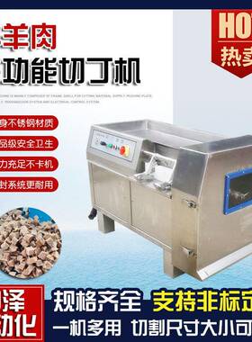 350型冻肉切丁机中泽多功能牛肉粒切丁机清水牛头肉切肉丁机