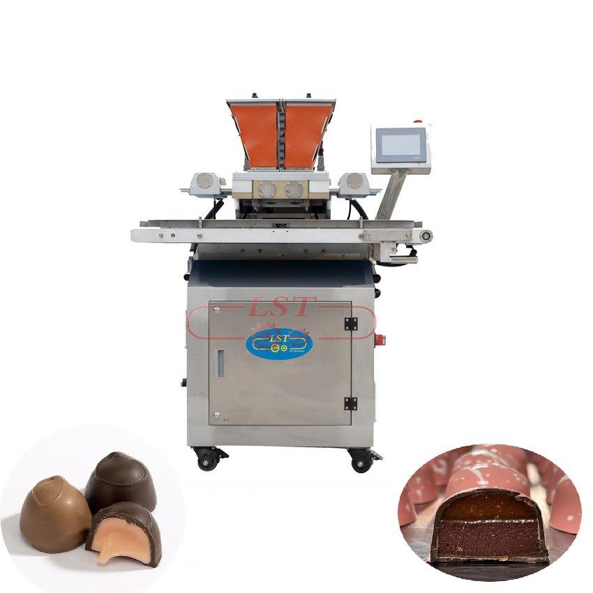 巧克力夹心糖松露巧克力成型机械巧克力球型浇注机