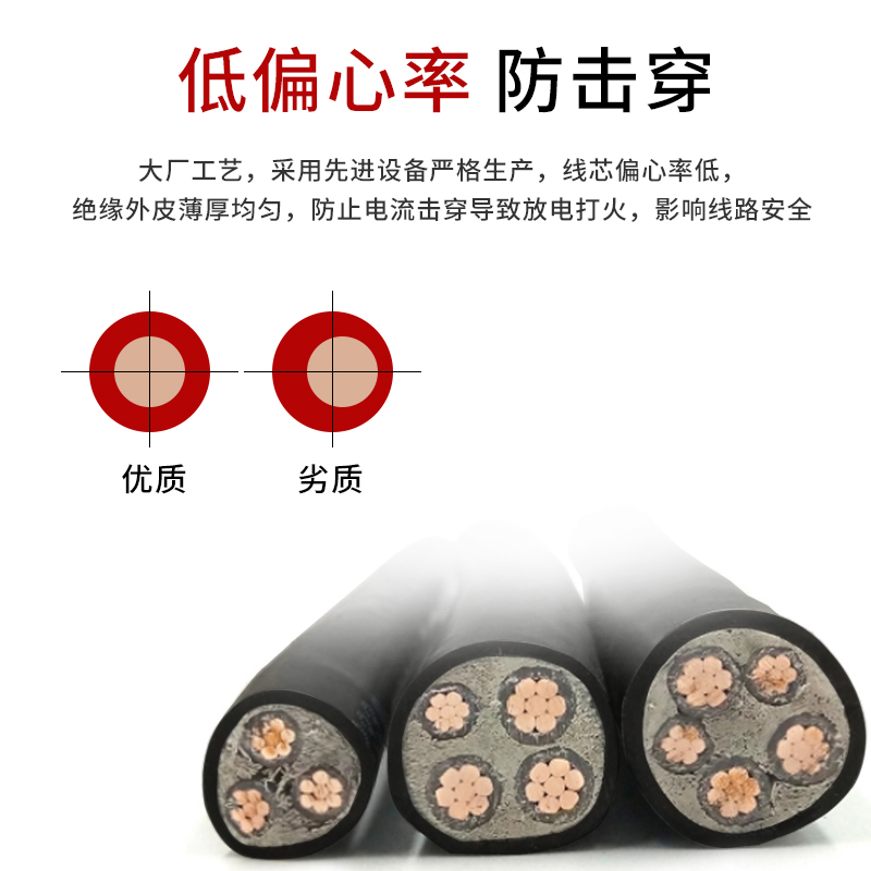 国标足米纯铜护套线YJV2芯4 6 10 16 25平方家用阻燃室外电线电缆