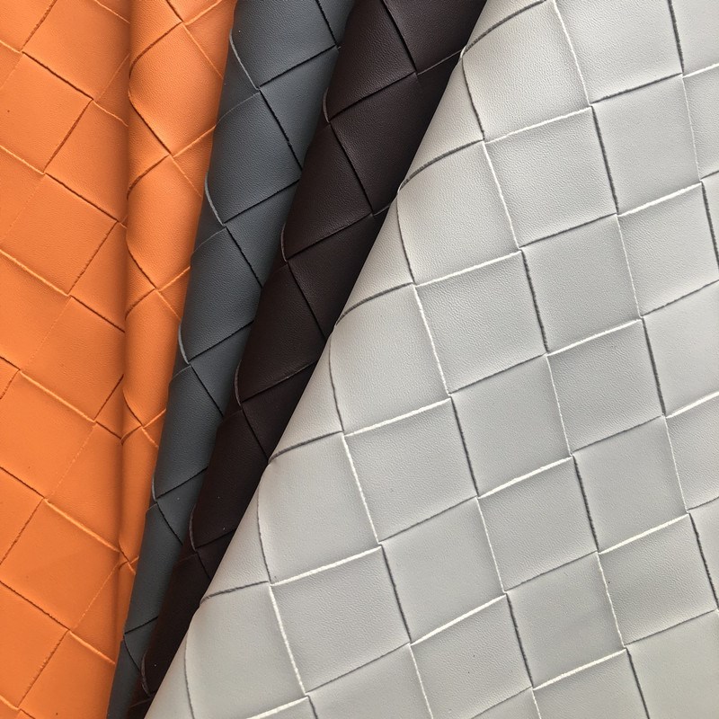 复古加厚宽大斜编织纹7环保皮革皮料沙发座椅装饰背景墙硬包手工