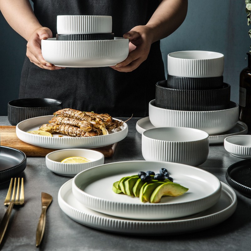 创意餐具套装日式陶瓷饭碗轻奢碗碟套装碗盘家用新款网红ns