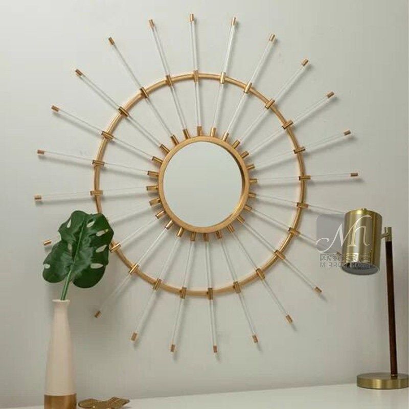 轻奢镜子装饰镜壁挂圆镜黄铜亚克力软装镜子背景墙装饰挂镜,住宅家具,其他,淘宝优惠券,粉丝福利购,淘宝优惠卷