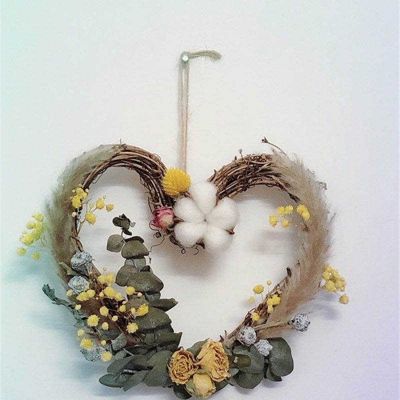 乡村花艺天然干花爱心藤编玫瑰芦苇干花挂饰墙面装饰花门楣花民宿,鲜花速递/花卉仿真/绿植园艺,干花,淘宝优惠券,粉丝福利购,淘宝优惠卷