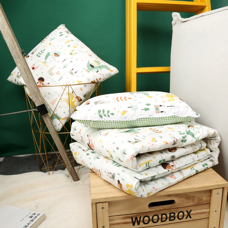 禾世抱枕被子两用全棉汽车春夏被学生午休枕小清新被