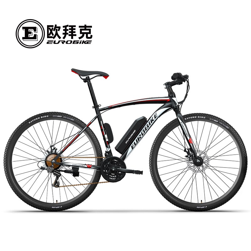 欧拜克700C锂电电动公路自行车全地轮胎男女锂电越野公路电动车