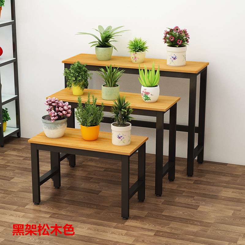 40宽铁艺鞋包花店高低展示架小桌子服装店中岛架流水台展示台货架