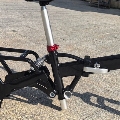 14寸小巧折叠电动车铝合金车架代驾锂电车单车自行车改装架子后置