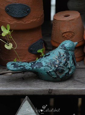 实心铸铁小鸟动物装饰摆饰庭院花园杂货阳台桌面橱窗陈列创意软装