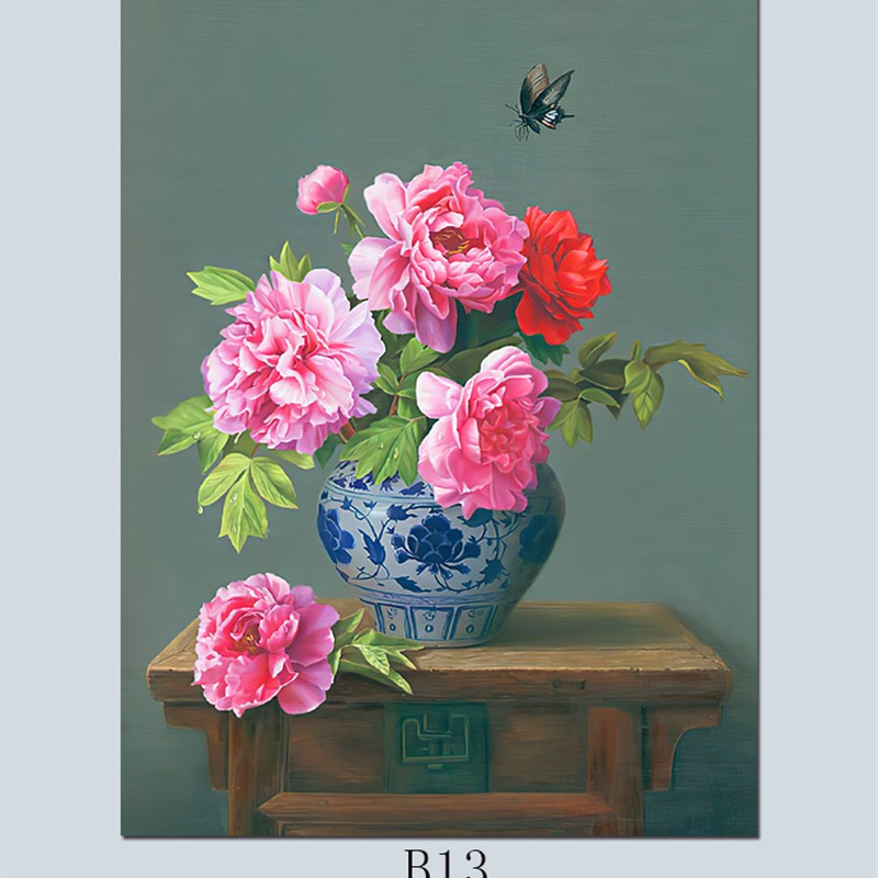 客厅餐厅欧式油画花卉自粘壁画酒店宾馆走廊向日葵喷绘打印装饰画图片