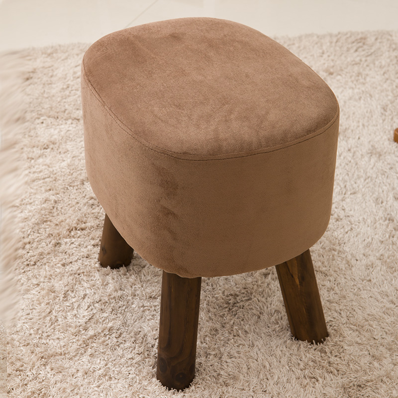 木木椅穿鞋凳 实木脚凳矮凳梳妆凳软换鞋凳简约小圆凳现代沙发凳
