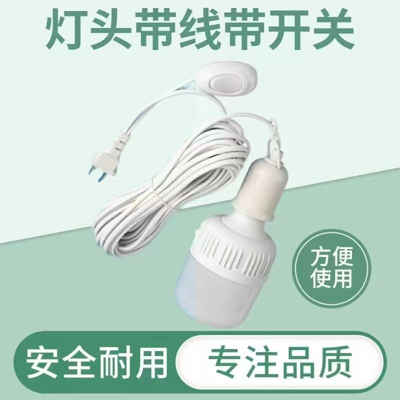 带线开关插座灯带开关家用节能LED台灯卧室床头灯壁灯插电小夜灯