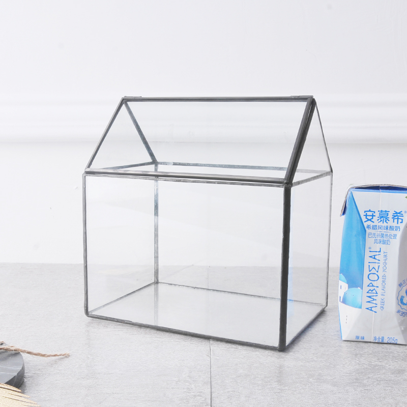 迷你房子玻璃花房多肉植物创意花盆家居摆件绿植透明微景观生态瓶