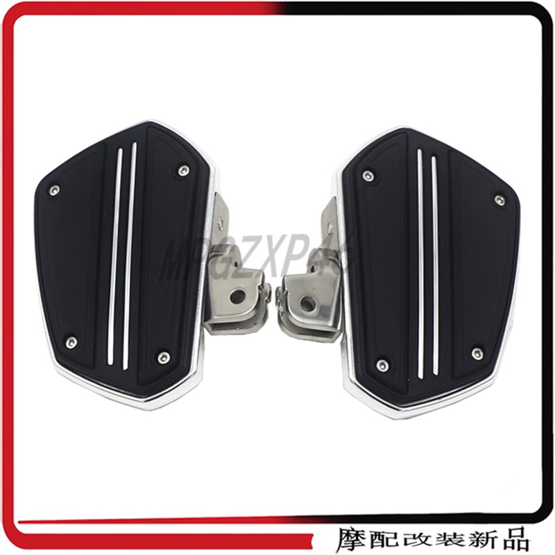 适用于本田金翼GL1800 F6B的摩托车铬刹车踏板盖 黑色乘客小脚踏