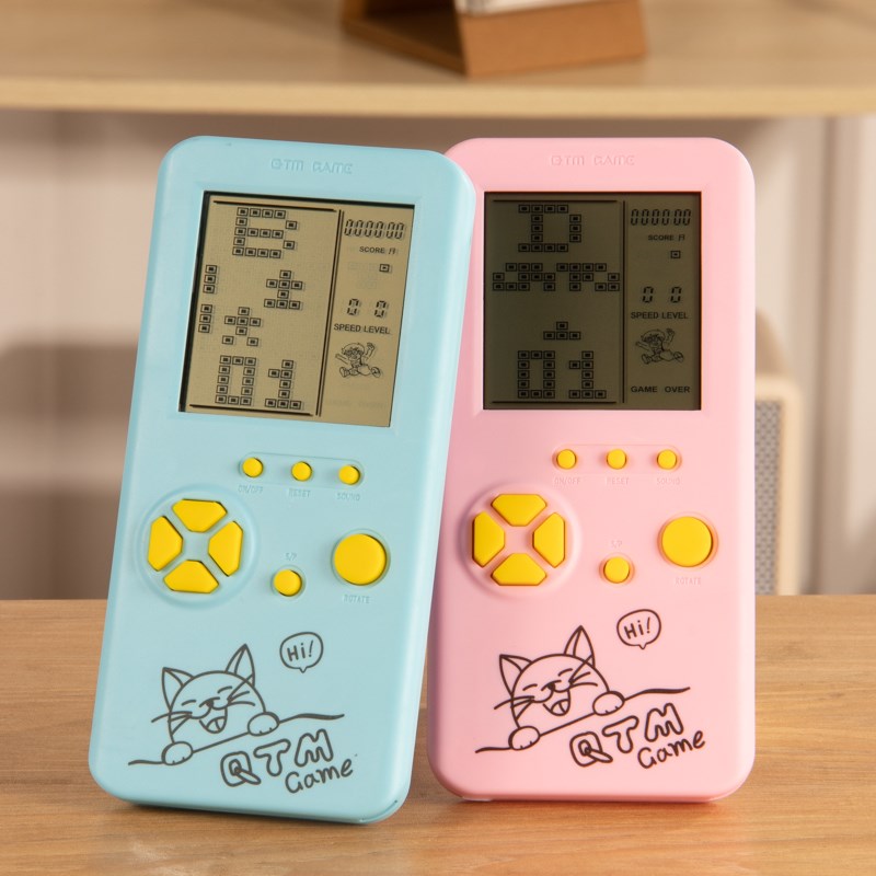 翻盖俄罗斯方块电子游戏机80后90怀旧掌机折叠儿童游游机益智玩具