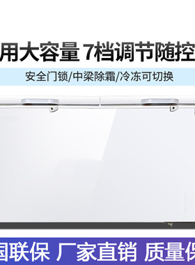 商用卧式双温冰柜小型家用海鲜冷藏冷冻冰箱蔬菜水饺保鲜冷柜