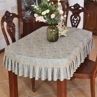 折叠桌桌面椭圆形桌罩盖布超大加厚饭桌用裙摆茶几半圆桌布套客厅