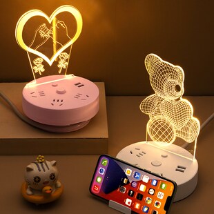 小夜灯床头卧室睡眠婴儿宝宝喂奶月子护眼家用插座插电式学生台灯