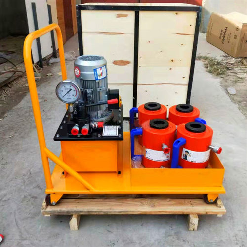 山东生产换热器拆装板手  电动液压双作用空心油缸  板换夹紧器