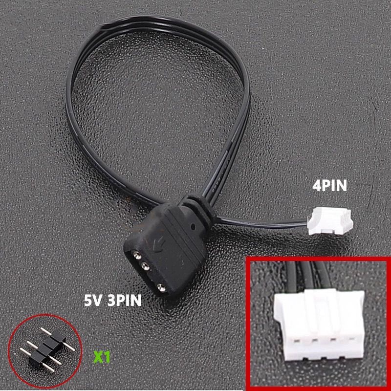 主板ARGB灯光转接线神光同步5V3针转风扇控制器延长线