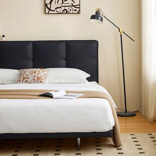 【补贴15%】支吾臻巧皮床主卧现代简约双人床意式家具卧室实木床