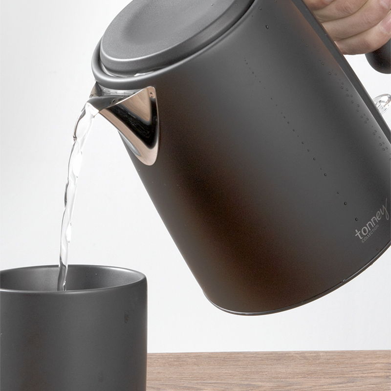 TONNEY学生宿舍电热水壶单身情侣不锈钢水壶STRIX温控器自动断电