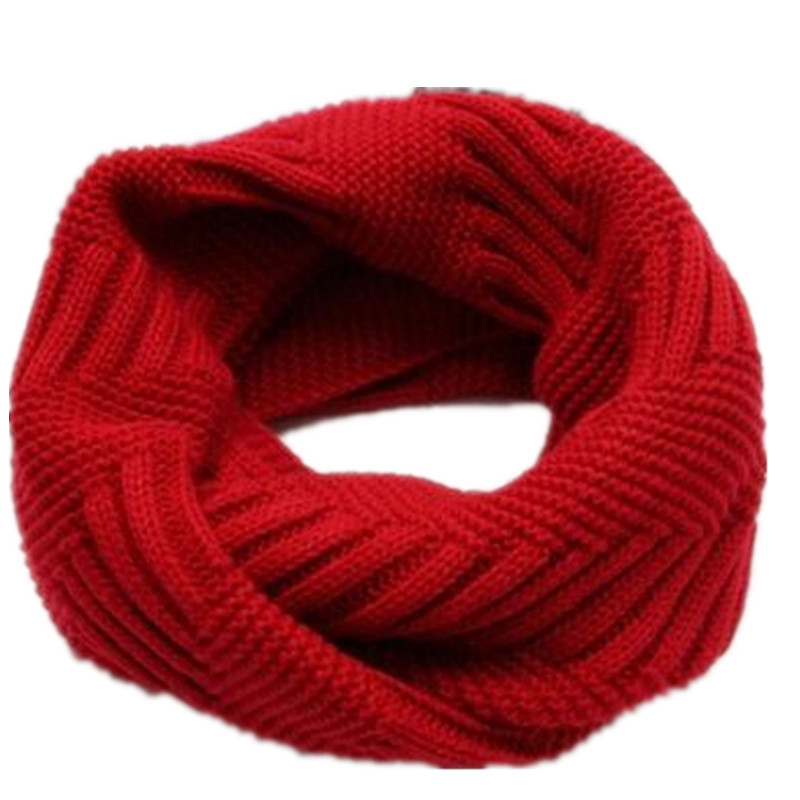 2020新款针织毛线百变围脖套头百搭韩版男女士冬季学生保暖大红色