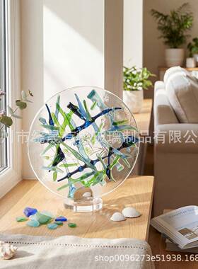 迷你亚术克力可调节玻璃展示玻璃支艺创RS22作彩色瓷砖牌匾架展架
