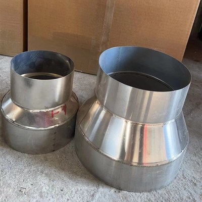 定做不锈钢烟囱管变径接头方转圆法兰底座定制排烟管大变小转接头