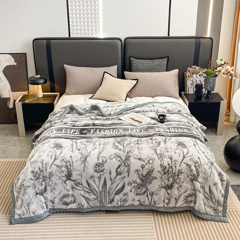 拉舍尔毛毯冬季加厚加绒盖毯子床单人宿舍学生珊瑚法兰绒冬天被子