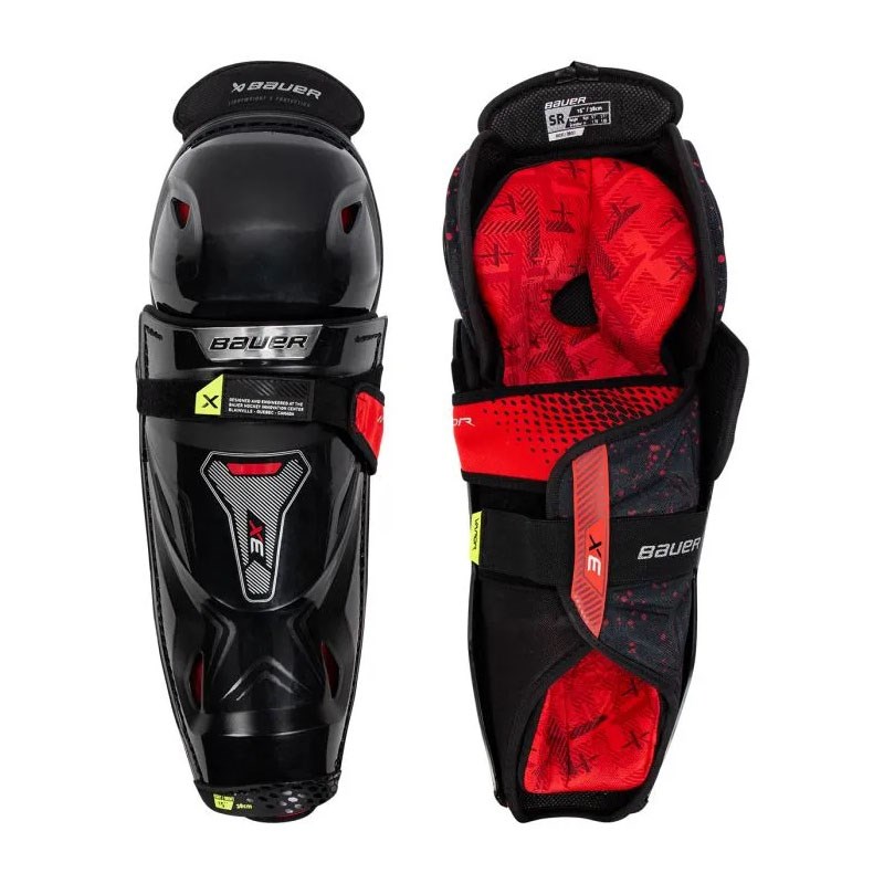 22年新款Bauer 3X冰球护具三件套鲍尔青少年成人护胸护腿护肘中级