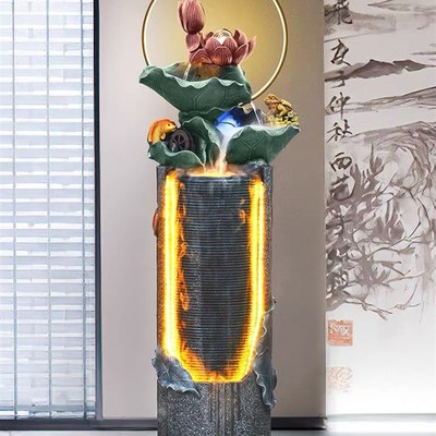 假山流水喷泉客厅阳台办公室加湿器高山流水装饰品摆件开业礼