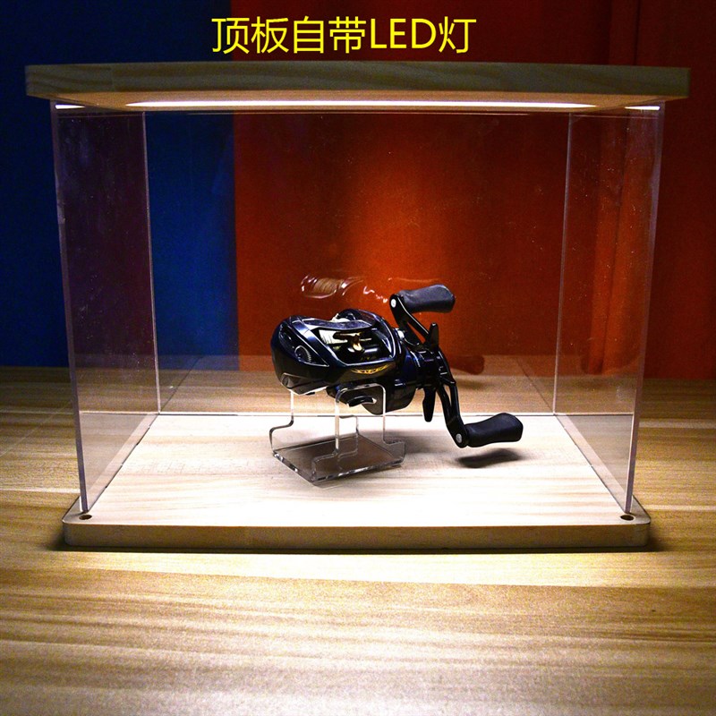 路亚假饵硬饵软虫饵米诺鱼渔轮水滴轮纺车轮展示柜钓具盒收纳收藏