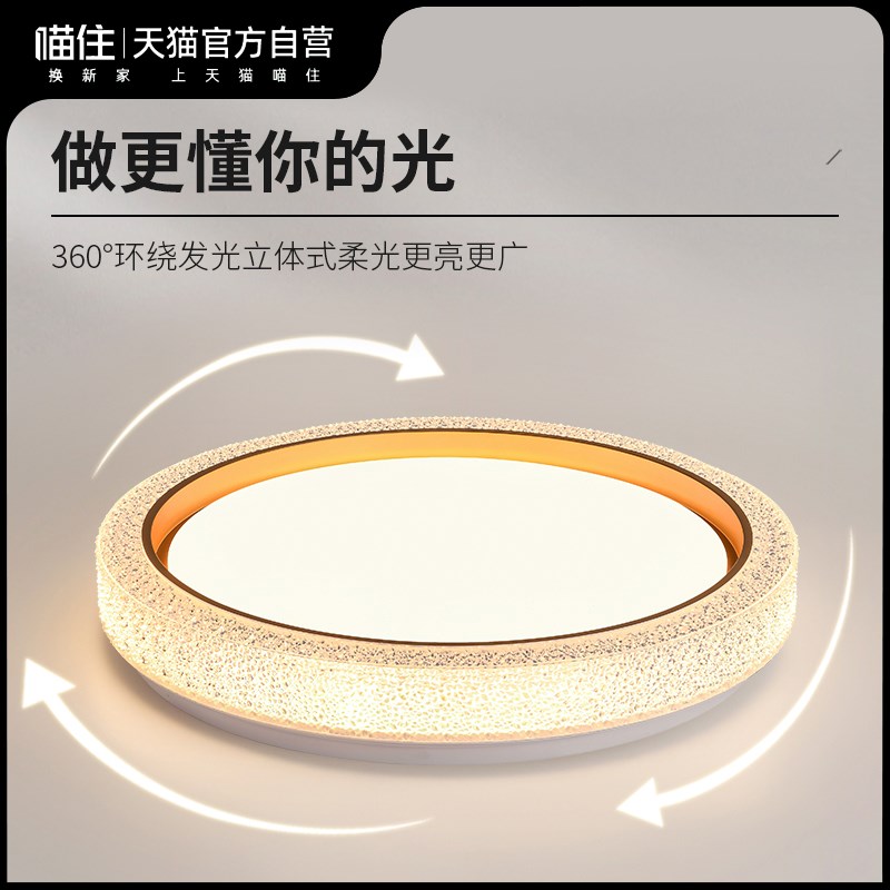 绿源客厅主灯轻奢高级感2025新款大气全光谱护眼led超亮吸顶灯18