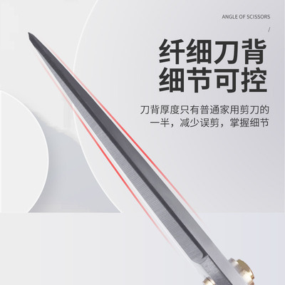 汪吾铨特尖特细剪纸剪刀剪窗花民间尖头手工小剪子不锈钢学生