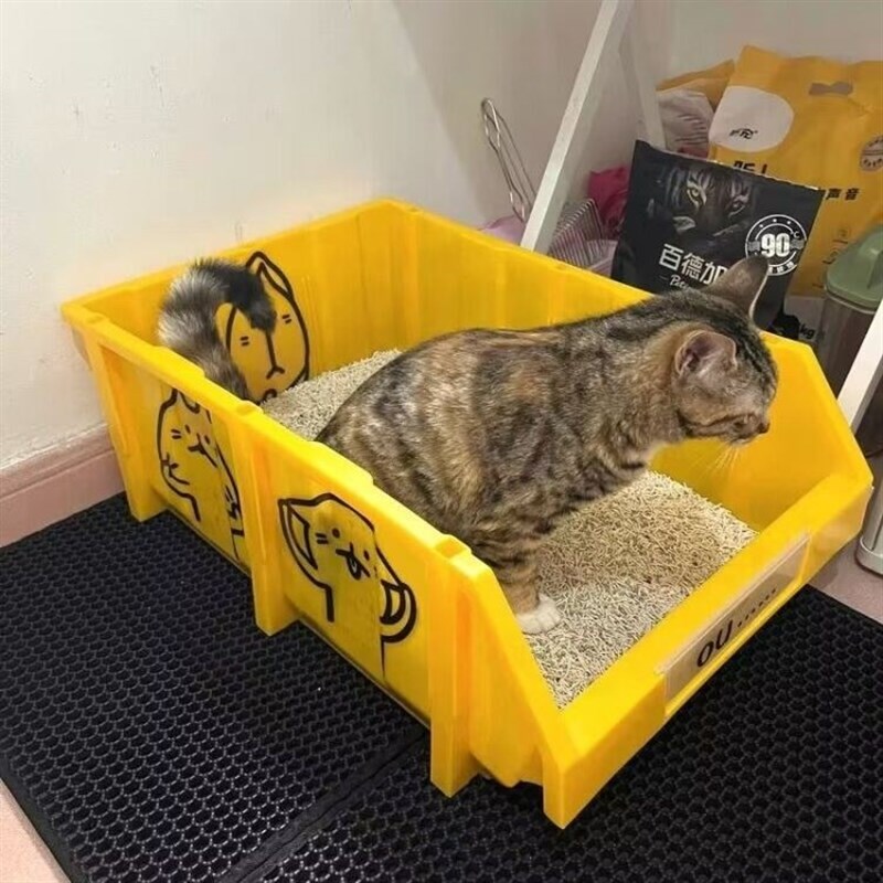 猫砂盆超大号双层缅因猫特大号60斤集装箱平替巨大型全开放40斤