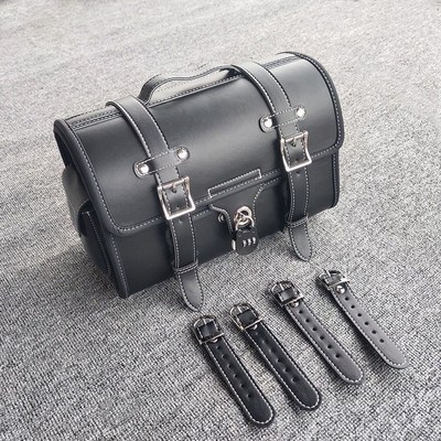 夏季新款摩托车后座包大容量电动车尾包复古货架包通用便携可拆卸