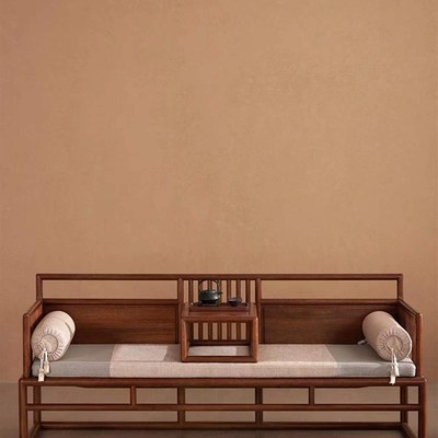 乌金木新中式罗汉床沙发茶桌椅组合小户型客厅改良实木超大贵妃榻