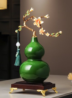 新中式客厅玄关花开富贵葫芦摆件家居高级感工艺品装饰品乔迁礼物